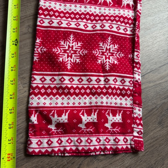 Old Navy Red and White Festive Pajama Jogger Pants - Unisex Large Tall - Picture 3 of 9